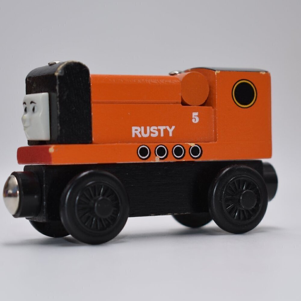 RUSTY 5 - 2001- Thomas & Friends Wooden Railways Train Engine Tank Vintage Train